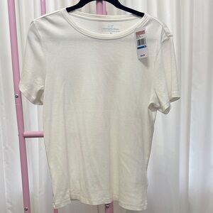 Vineyard Vines White Heritage Rib Tee